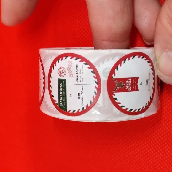 Holiday name tag stickers. Great for packages and presents. - Picture 4 of 7